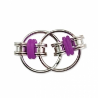 Set 4 jucarii Spinner Key Chain Fidget, antistres, galben/violet, Vivo, SPINNER4